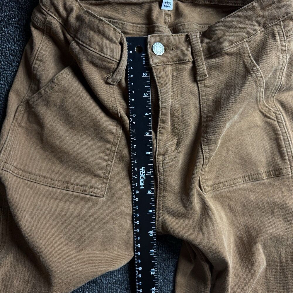 Judy Blue Slim Fit Carpenter Pants Rust Orange Utility Size 5/27 Cargo Utility - Picture 6 of 13